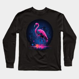 Cyberpunk flamingo Long Sleeve T-Shirt